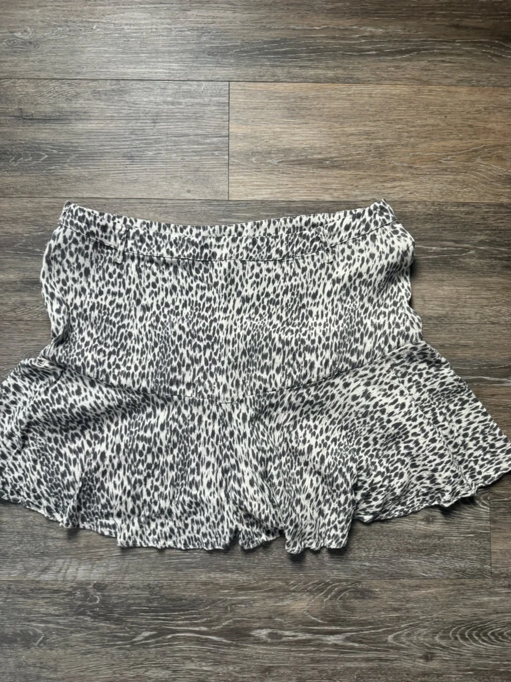 All Saints Frida Leopard Skirt In Sand Brown Size 6